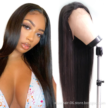 Wholesale Straight Wave 100% Cuticle Aligned  Full Lace Frontal for Black Women HD Lace Front Human Hair Wigs
